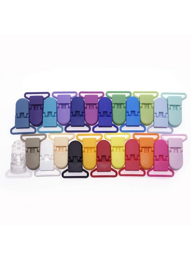 Sutoyuen 24Pcs/Pack 1 25Mm Plastic Pacifier Clips/Suspender Clips Dummy Pacifier Holder For Teether/Binky/Paci/Bib/Toy Holder Clip Mix 24 Colors - Image 4