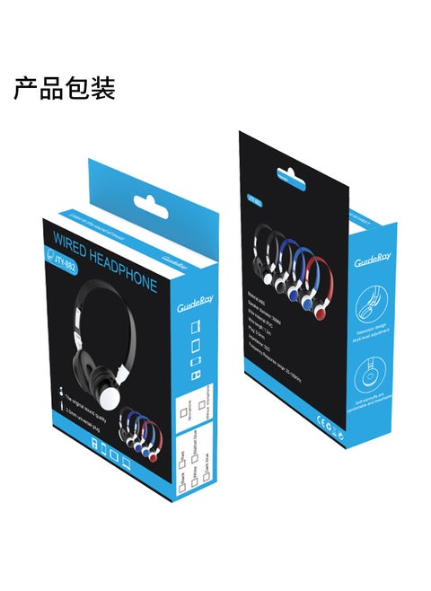 Wholesale Headset New Model Electronic Keyboard Wired Headphones Wine red headphones + color box