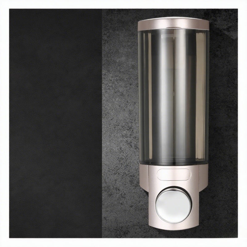 CHUANGDIAN Liquid Soap Dispenser: Champagne Gold Transparent Bottle With Locking Design - Wall Mounted Multifunctional Dispenser for Home Office Public Places - Image 4