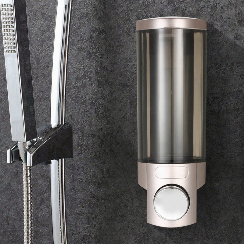 CHUANGDIAN Liquid Soap Dispenser: Champagne Gold Transparent Bottle With Locking Design - Wall Mounted Multifunctional Dispenser for Home Office Public Places - Image 5