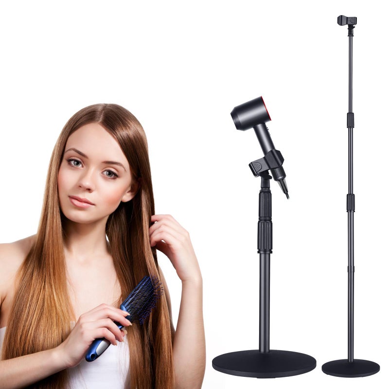 Hands Free Hair Dryer Stand Holder  TAYUQEE Rotatable Floor Blower Stand Heavy Duty Countertop Blow Dryer with Adjustable Height Ideal for Salons and Home Use