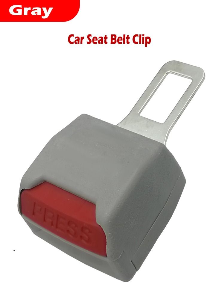 Type R 2-Piece Car Safety Adjustable Seat Belt Clip (Color Gray) - Image 2
