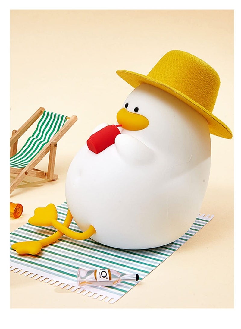 Y&D Happy Duck Kids Night Light, Premium Silicone Nightlight for Kids, Cute and Dimmable Lamp Soothing Bedtime Ambiance - Image 1