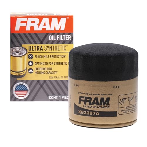 FRAM Ultra Synthetic XG3387A 20K Mile Change Automotive Replacement Engine Oil Filter for Synthetic Oil Changes, Premium Vehicle Engine Protection Oil Filter for Select Vehicle Model Years - Image 1