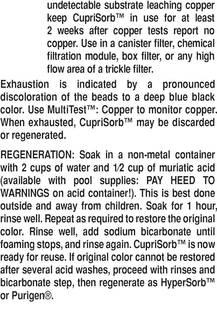 Seachem Cuprisorb 500ml - Powerful Copper and Heavy Metal Adsorbent for Aquariums - Image 2