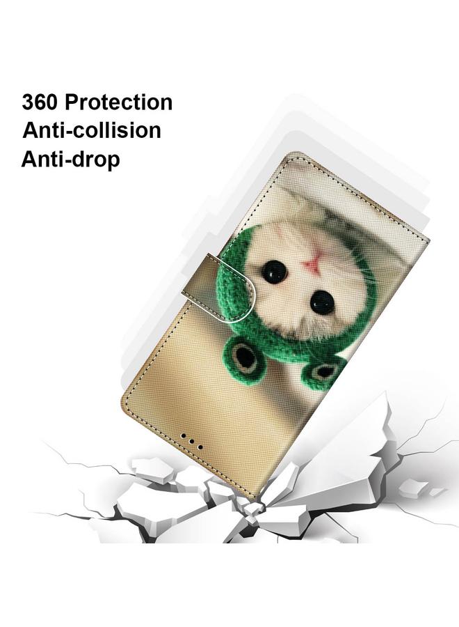 اس-توب جراب لهاتف Samsung Galaxy A13 5G، جراب هاتف جلدي قلاب أفقي بتصميم متقاطع ملون مع حامل وفتحات للبطاقات ومحفظة وحبل - Image 4