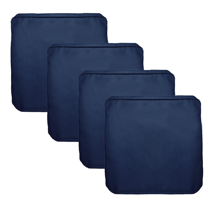 FLYMEI Patio Cushion Covers 20x20x2 Waterproof Outdoor Cushion Cover Replacement 4Packs Outdoor Seat Cushion Slipcover for Outdoor Rattan Chair Sofa  Grey - Image 3