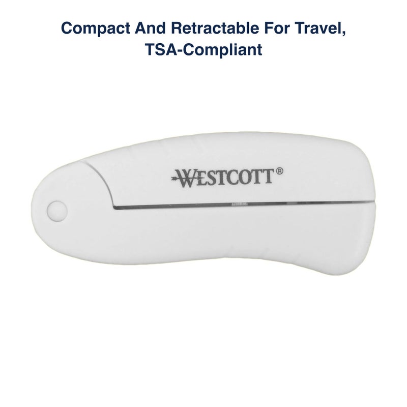 Westcott Travel Safe Titanium-Bonded Mini Folding Scissors for Fabric and Paper, TSA Compliant and Portable for Crafting, Sewing Supplies, & More - Image 2