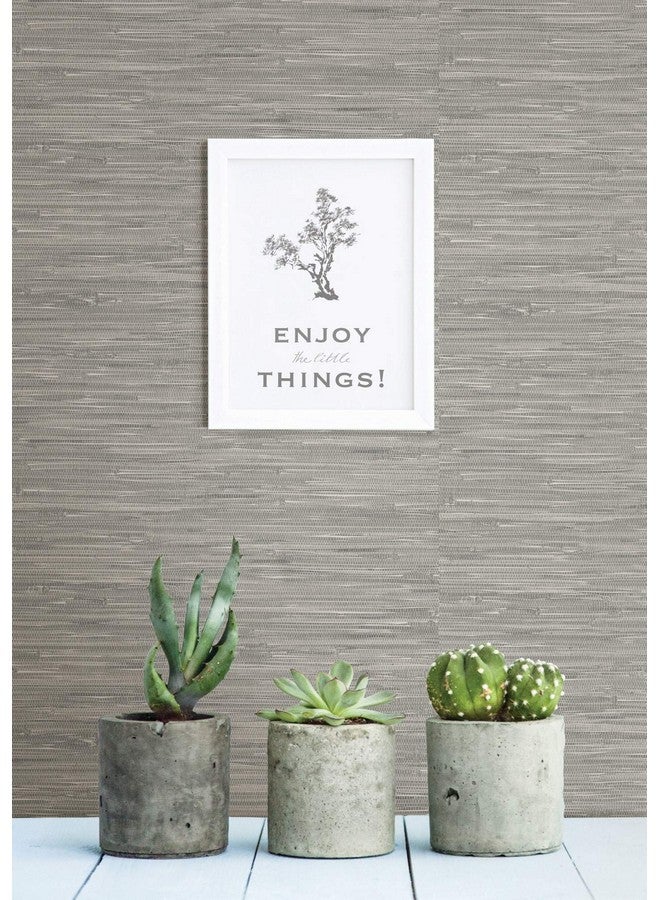 NuWallpaper Nu2276 Tibetan Grass Cloth Peel And Stick Wallpaper 20.5 Gray - Image 5