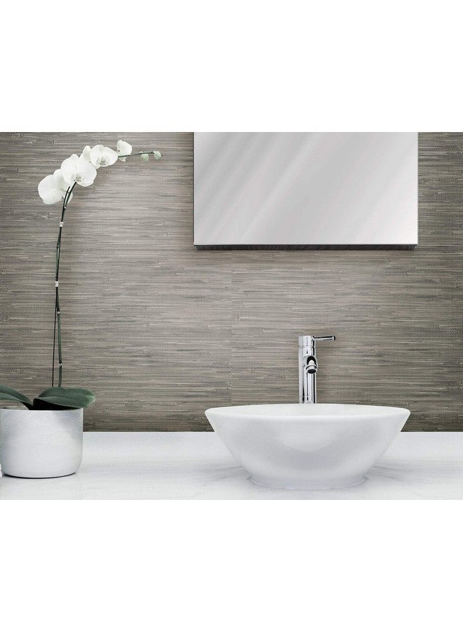 NuWallpaper Nu2276 Tibetan Grass Cloth Peel And Stick Wallpaper 20.5 Gray - Image 4