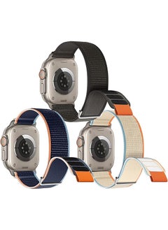 3 Pack Trail Loop Compatible With Watch Straps 42Mm 44Mm 45Mm 49Mm For Women Men Soft Nylon Sport Replacement Band For Iwatch Ultra Se Series 8 7 6 5 4 3 2 1
