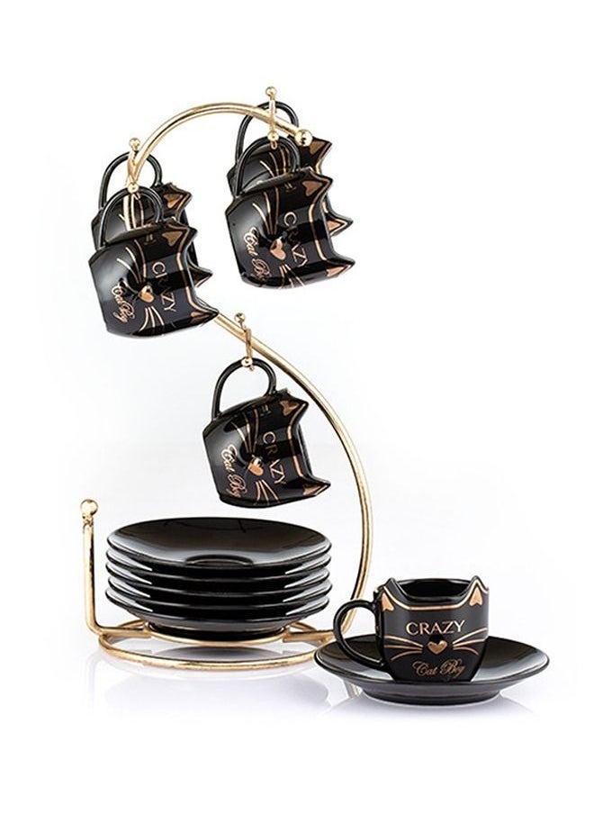 Lotus Porcelain - Coffee Set With Stand Porcelain Kety Louts assorted shapes - Image 1