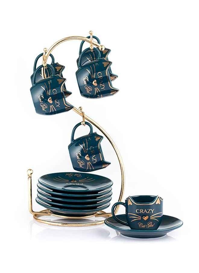 Lotus Porcelain - Coffee Set With Stand Porcelain Kety Louts assorted shapes - Image 1