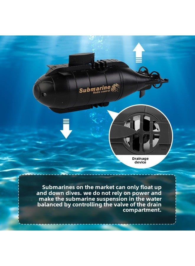 Submarine Toy Artificial Explosion Models Mini Remote Control Submarine Four-six-way Toy Boat Electric Model Leisure Cattle Toy-Color:Bright Yellow - Image 3