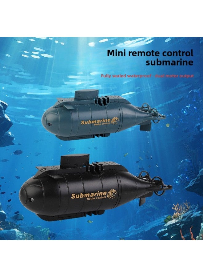 Submarine Toy Artificial Explosion Models Mini Remote Control Submarine Four-six-way Toy Boat Electric Model Leisure Cattle Toy-Color:Bright Yellow - Image 2