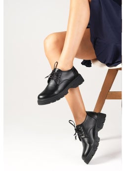 Mio Gusto Olivia Black Color Thick Soled Women's Loafer Shoes  - Image 4
