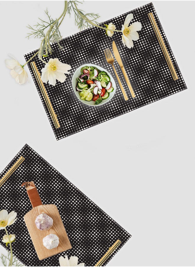 LOWHA Decorative Acrylic Serving Tray with Gold Color Metal Handles Square Seamless 20x30cm  - Image 4