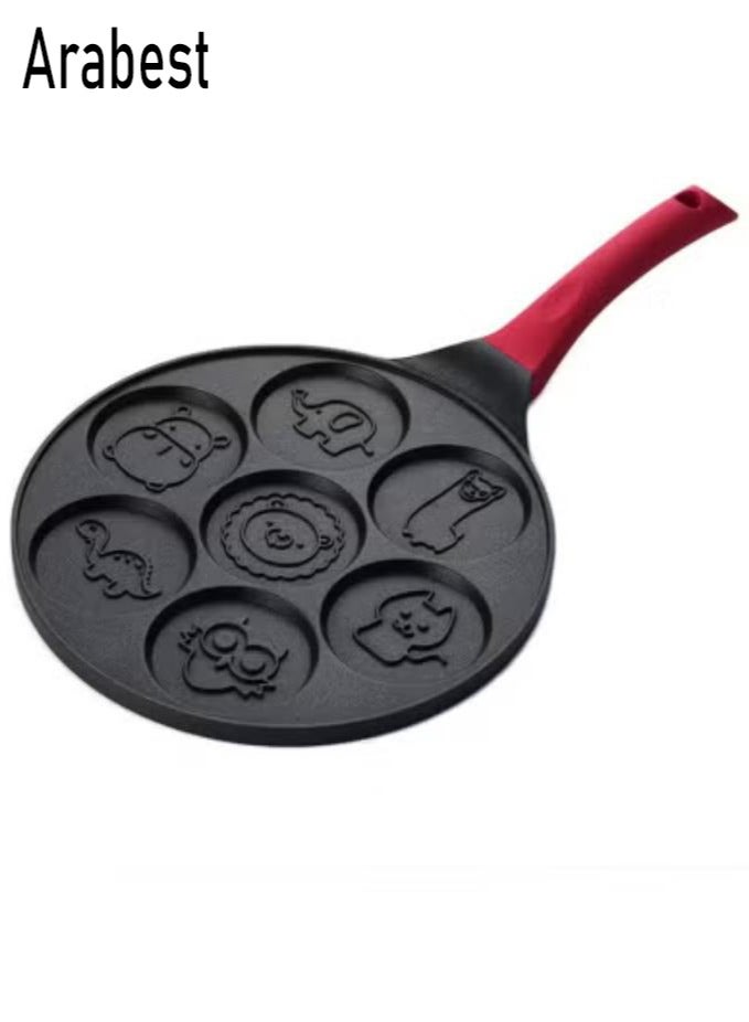 عربست قالب صانع البان كيك - قوالب صينية الفطائر للأطفال صينية صينية الفطائر المانعة للالتصاق مع 7 أشكال حيوانات - Image 1