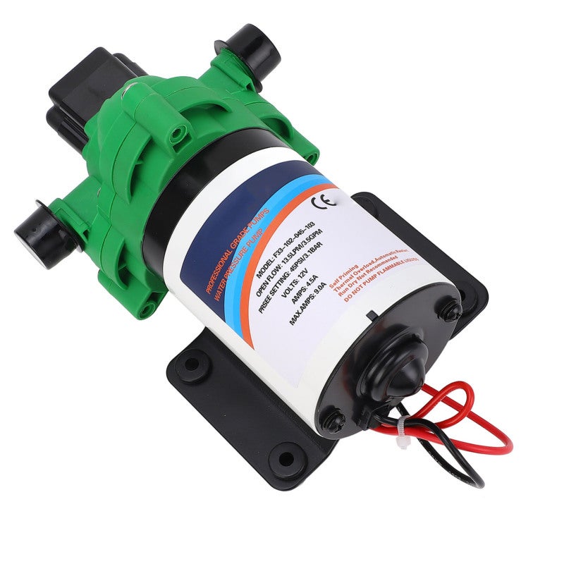 12V DC Water Pump 3.5 GPM Auto Start Stop Self-Priming Diaphragm - Quiet Triple-Chamber Design for RV Marine Yacht Caravan Agricultural Irrigation - Image 3