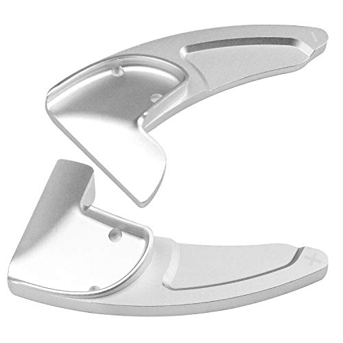 MOEBULB Steering Wheel Shift Paddle Extension Cover Compatible with Jeep Grand Cherokee 2014-2020 Dodge Challenger Charger Durango RT and Scat Pack Extended Shifter Trim Cover 2pcs - Silver - Image 3