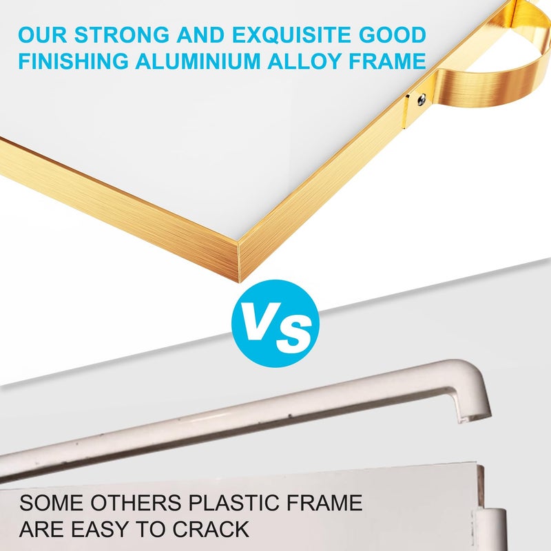 TSJ OFFICE Small White Board - 16" X 12" Portable Gold Aluminum Framed Whiteboard, Magnetic Dry Erase Board with a Handle, to Do List Notepad for Office, Home, School - Image 5