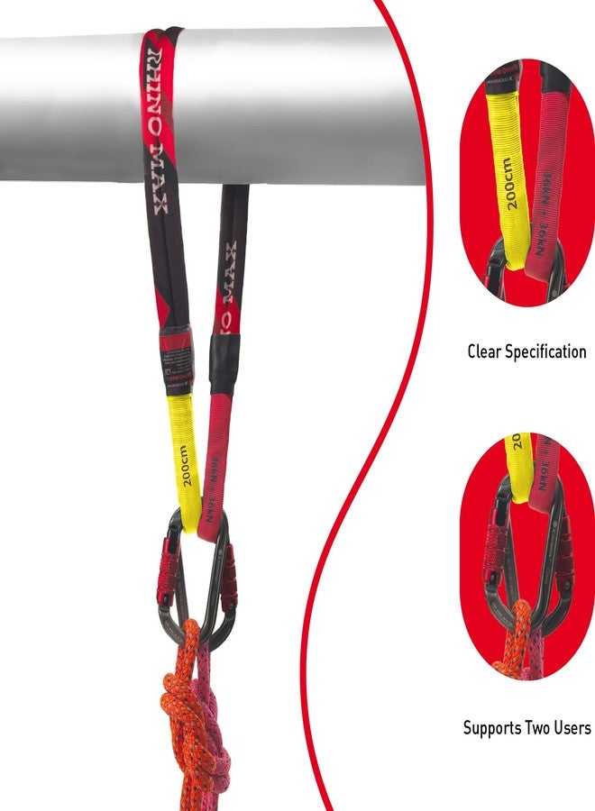 X MONSTER Rhino™ MAX II/Dual UHMWPE Cores 3-in-1 Anchor Sling 36kN+36kN Lightweight Wear-Resistant Strop 6.6ft - Image 3