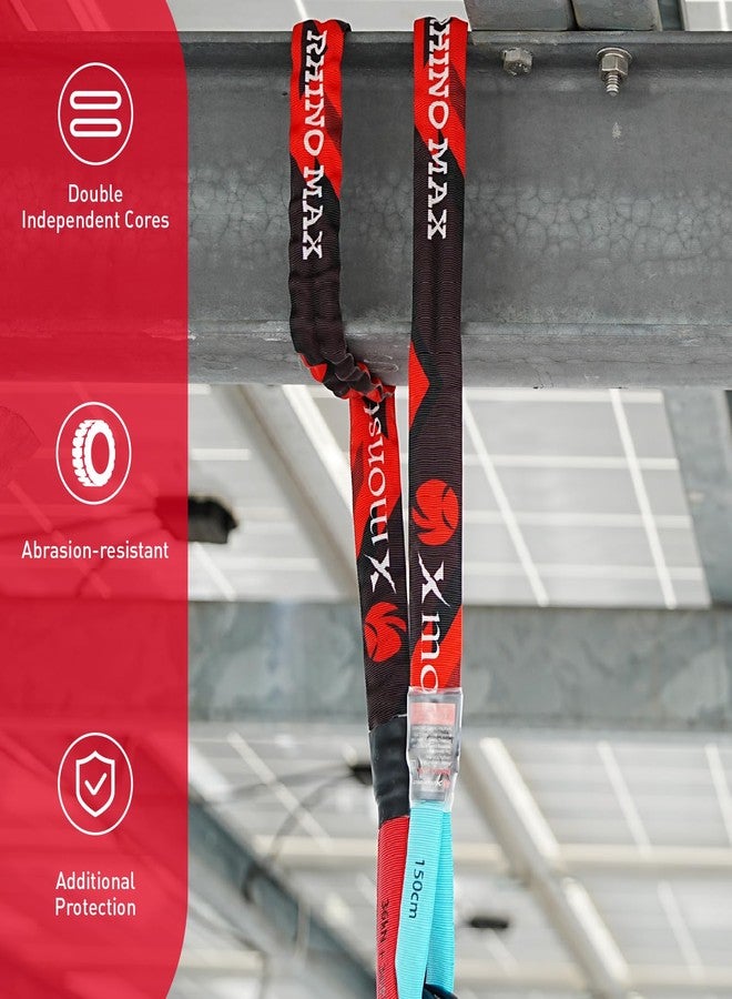 X MONSTER Rhino™ MAX II/Dual UHMWPE Cores 3-in-1 Anchor Sling 36kN+36kN Lightweight Wear-Resistant Strop 6.6ft - Image 2
