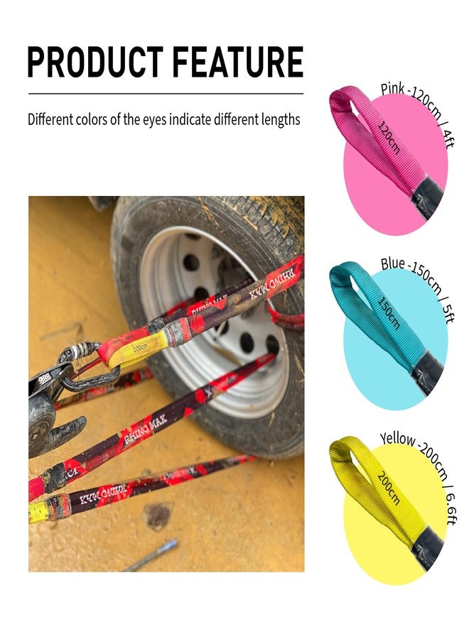 X MONSTER Rhino™ MAX II/Dual UHMWPE Cores 3-in-1 Anchor Sling 36kN+36kN Lightweight Wear-Resistant Strop 6.6ft - Image 4