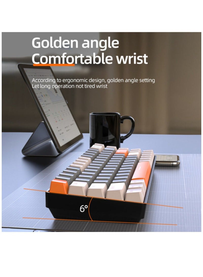 K68 Gaming Keyboard Dual-mode Gaming Keyboard Wireless Ergonomic for Computer PC - Image 3