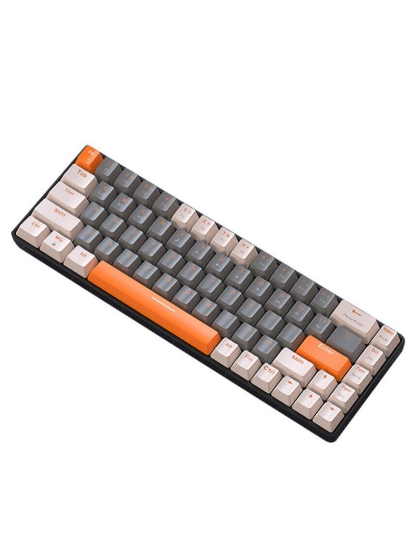 K68 Gaming Keyboard Dual-mode Gaming Keyboard Wireless Ergonomic for Computer PC - Image 1