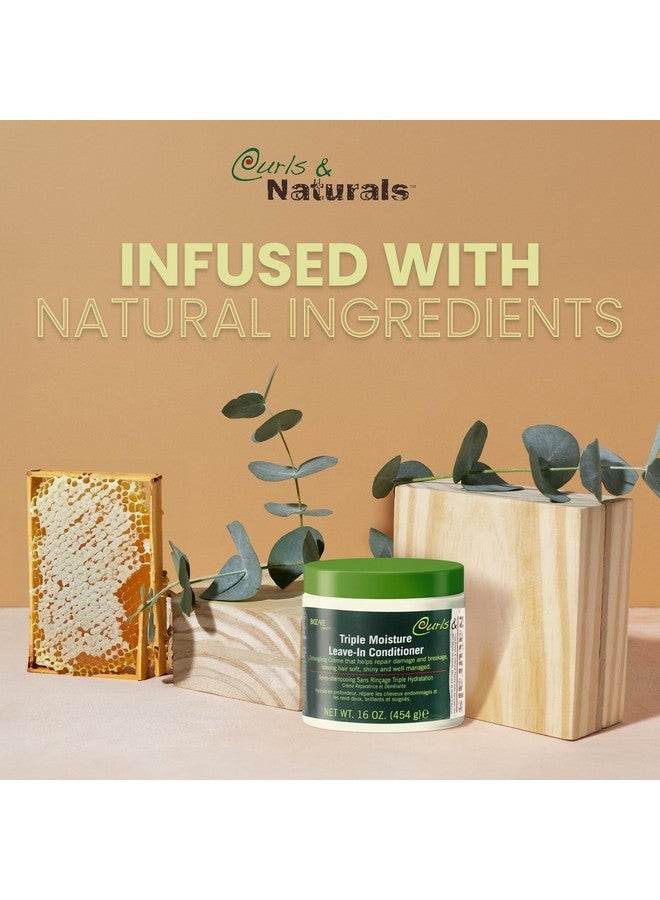 كيرلز & ناتشورالز بلسم كيرلز آند ناتشورالز الثلاثي المرطب للشعر الطبيعي، مثالي لجميع أنواع الشعر، بما في ذلك المجعد والمموج، يفك التشابك وينعم الشعر، 16 أونصة - Image 2