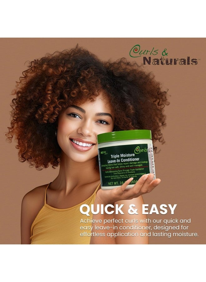 كيرلز & ناتشورالز بلسم كيرلز آند ناتشورالز الثلاثي المرطب للشعر الطبيعي، مثالي لجميع أنواع الشعر، بما في ذلك المجعد والمموج، يفك التشابك وينعم الشعر، 16 أونصة - Image 3