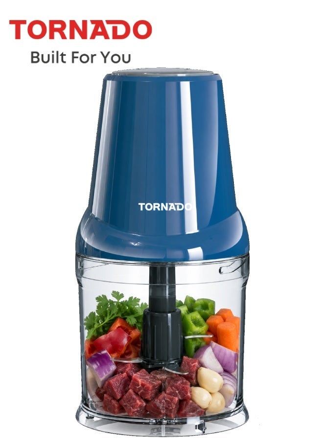 TORNADO 500ml Food Chopper, 400W Motor, Double Stainless Steel Blade, One Speed, Anti-Slip Feet - TMC393-GS - 1-Year Free Warranty - Image 1