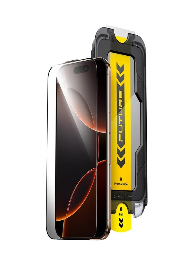 AOHI 9H+ Glass for iPhone 16 Pro Screen Protector, Military-Grade Shatterproof iPhone HD Tempered Glass＆ Dust-Free One-Pull Installation, Full Coverage Screen Protector for iPhone 16 Pro 6.3-Inch - Image 1