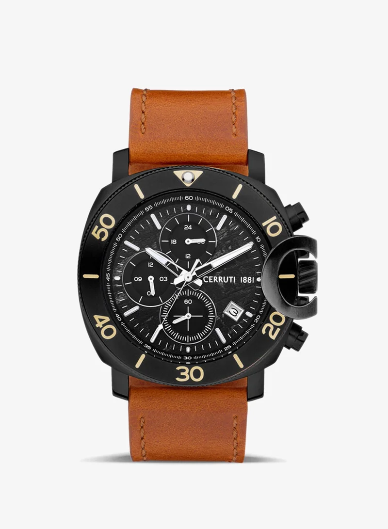 Cerruti Watch for Men - Black Dial - 47 MM