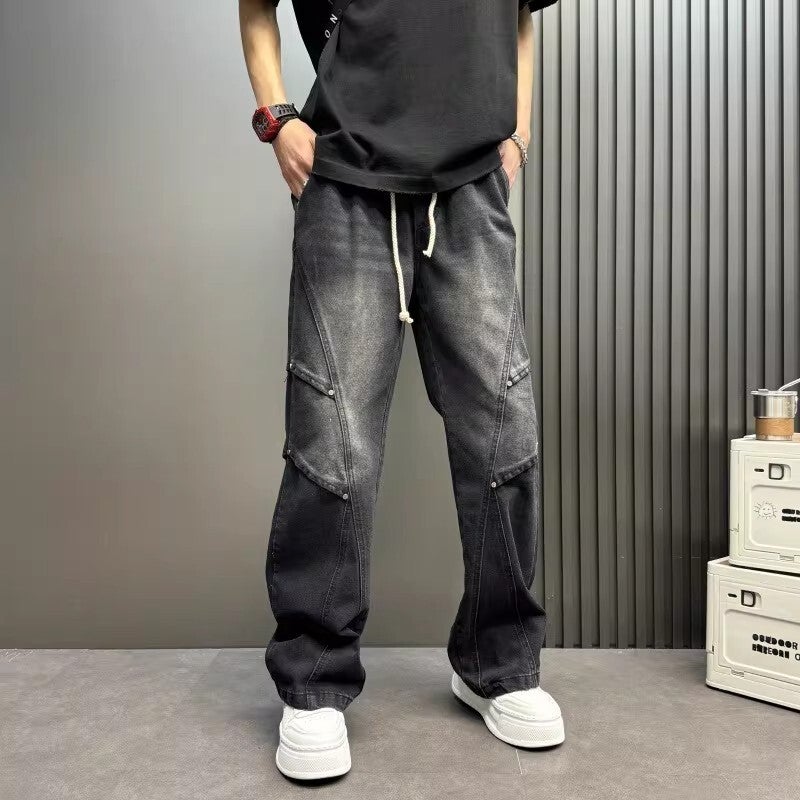 Unisex Classic Denim Jeans Loose Fit Daily Outdoor Wear - Image 5