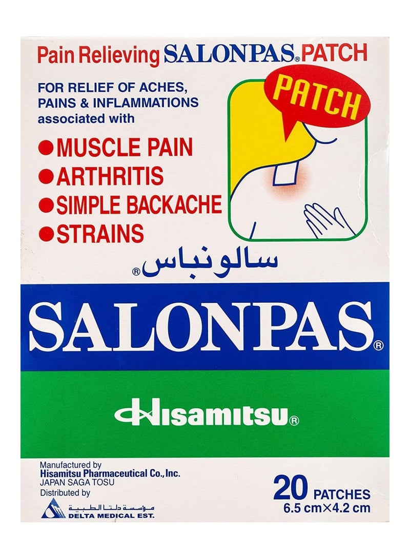 Salonpas Pain Relief Patch - 20 Patches - Image 1