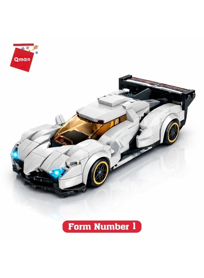 Qman Combo Trans 3-in-1 Transforming Racing Car – 428 Pieces Building Set Converts into Race Car, Super Car & Transformer – Creative Construction Toy for Kids Ages 6+ - Image 2