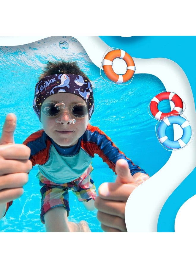 Zhanmai 4 Pieces Kids Swimming Headband Adjustable Swimmer'S Headband Waterproof Water Headband Ears Band Kids Swimming Ear Covers For Ear Protection (Dinosaur Style22 Inch) - Image 2