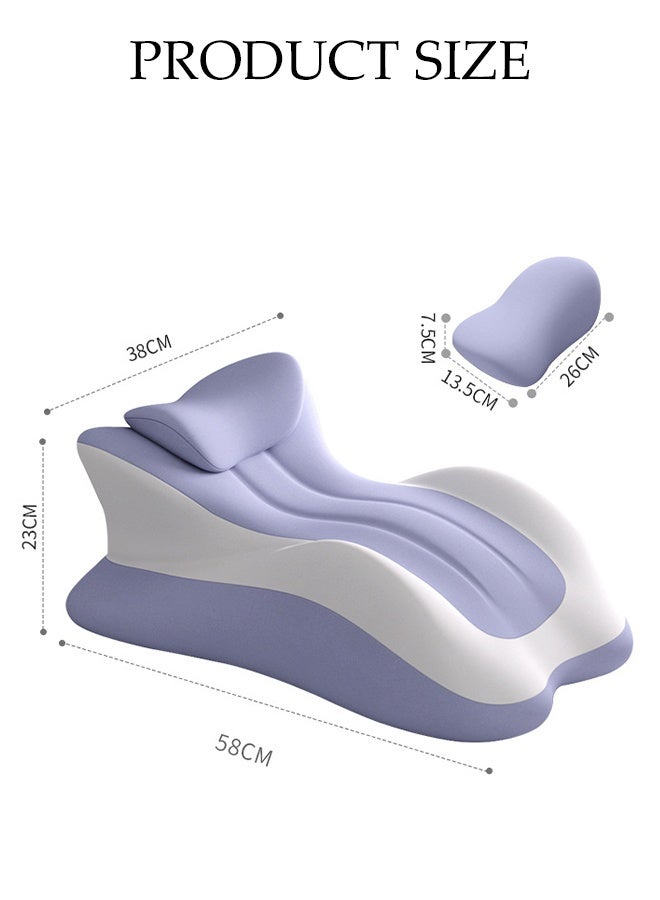 DUNISO Face Down Prone Pillow，Memory Foam Ergonomic Wedge Prone Pillow，Memory Foam Bed Triangle Wedge Pillow with Small Support Pillow，Detachable and Washable，for Massage, Reading, Sleeping - Image 2