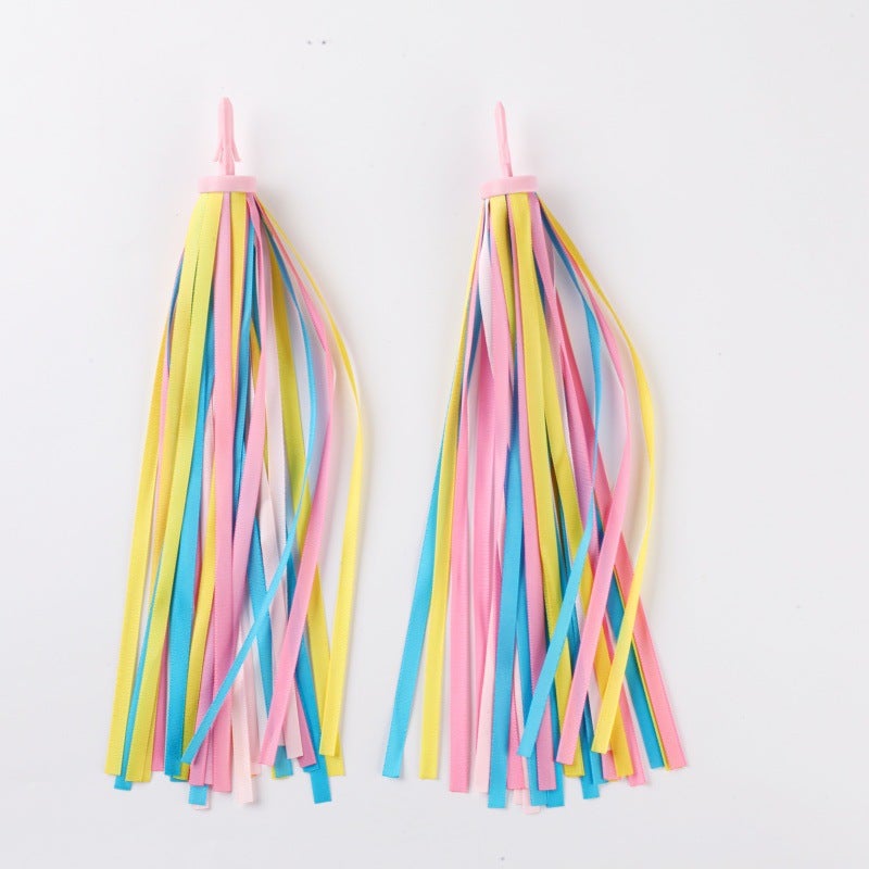 Balance Car Ribbon Kidsren'S Car Colorfulful Tassel Ribbon Handlebar Spike Streamer Accessories Sticker Stroller Decorative Tassel - Image 2