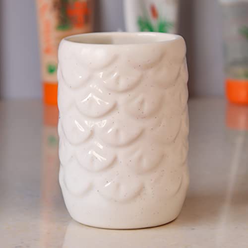 Kaolinite Ceramic Bathroom Accessories Set for Utility and Bathroom Decor | Liquid Soap Dispenser, soap Tray, Toothbrush Holder 3D Design (White) - Image 3