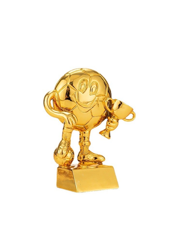KUYING New Creative Football Mascot Trophy 12x6.5x14.5cm  - Image 1
