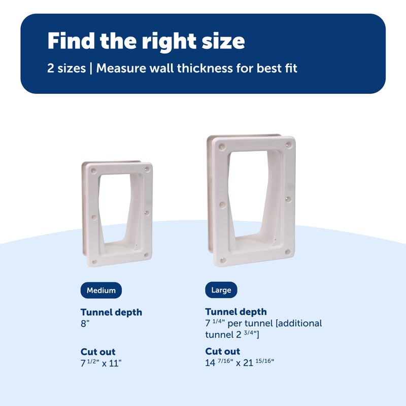 PetSafe Electronic Pet Door Wall Conversion Kit - Easy Installation - Telescoping Installation - Adjustable Entry Frame - Durable Wall Door Passage Kit - Image 4