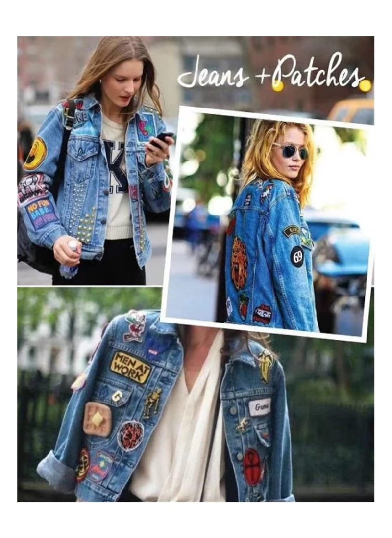 SYOSI 21 Pcs Iron On Patches for Clothing Embroidered Decoration DIY Craft Patches Sew Applique for Dress Pants Hats Jeans Backpacks Astronaut  - Image 4