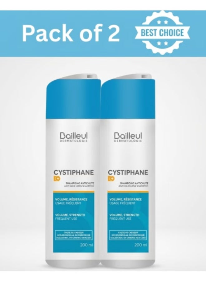 Biorga Cystiphane Anti-Hair Loss Shampoo 200ml – Pack of 2 - Image 1