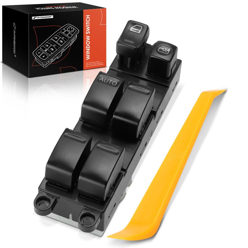 APremium Master Power Window Switch Compatible with Nissan Altima 2002 2003 2004 2005 2006 with Only Driver Auto Down Front Left Driver Side Replace 254018J005