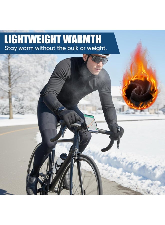 ATRJSZ Anti-Slip Waterproof Thermal Winter Gloves for Men and Women, Windproof Cold Weather Motorcycle Riding Bicycle Cycling Hiking Gloves Touch Screen Anti-Slip Winter Sport Outdoor Gloves - Image 3