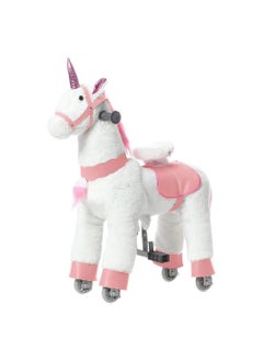Cool Baby COOLBABY Horse Ride on Toy for Toddlers Ride on Rocking Horse Toy Plush Walking Pony Mechanical Riding Horse Unicorn Small Size for Age 3-6  - Image 1