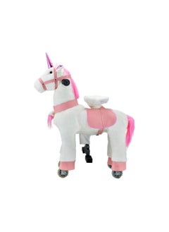Cool Baby COOLBABY Horse Ride on Toy for Toddlers Ride on Rocking Horse Toy Plush Walking Pony Mechanical Riding Horse Unicorn Small Size for Age 3-6  - Image 2